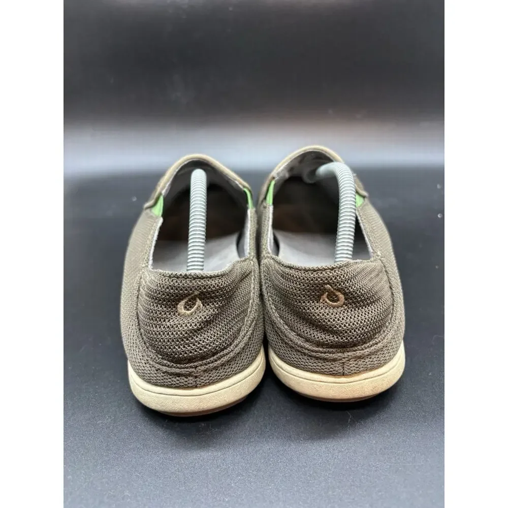 OluKai Nohea Shoes Men’s Size 10 M Dark Shadow Gray Mesh Slip On Loafers 10188